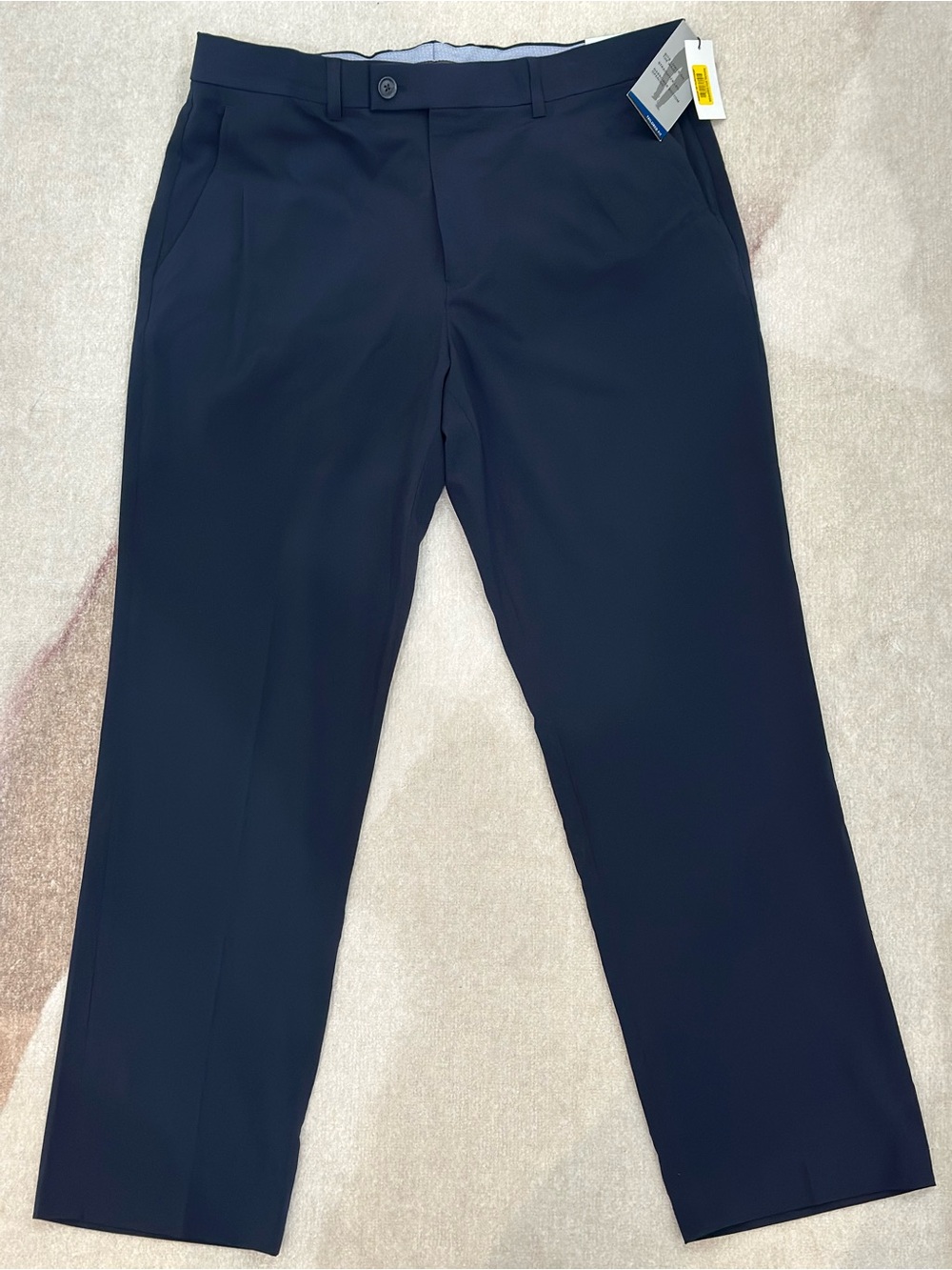 Perry Ellis Dark Navy Pleated Dress Pants